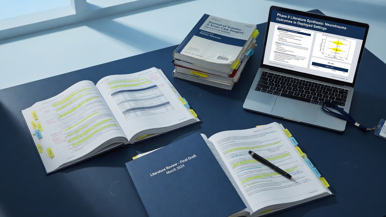 Illustration of research material and academic outputs